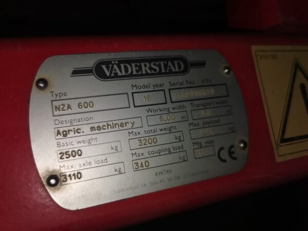 Combinator Vaderstad model NZA600 an 2017 - 5 Combinator Vaderstad model NZA600 an 2017 - 5